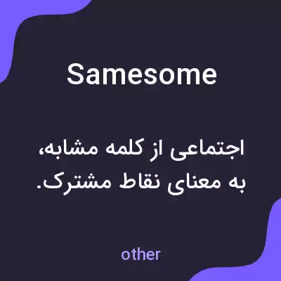 معنی samesome به فارسی معنی samesome به فارسی