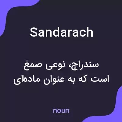 معنی sandarach به فارسی معنی sandarach به فارسی