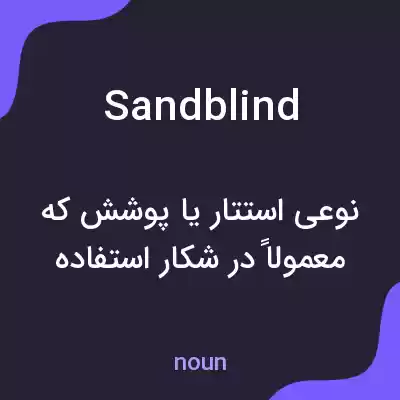 معنی sandblind به فارسی