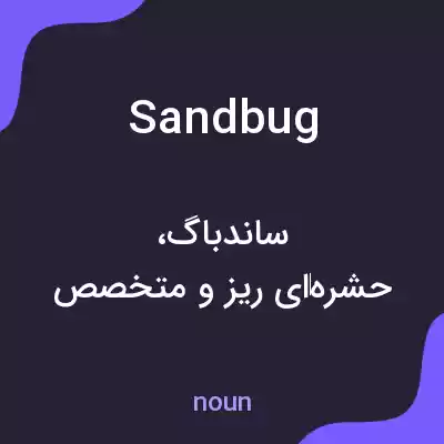 معنی sandbug به فارسی معنی sandbug به فارسی