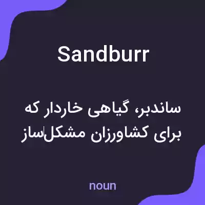 معنی sandburr به فارسی معنی sandburr به فارسی