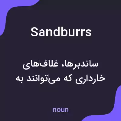 معنی sandburrs به فارسی معنی sandburrs به فارسی