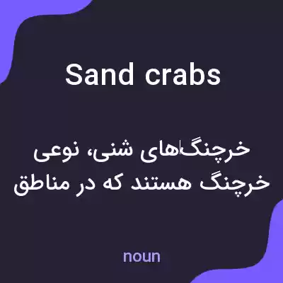 معنی sand crabs به فارسی معنی sand crabs به فارسی