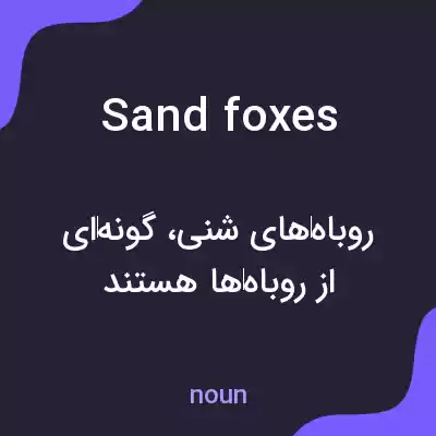 معنی sand foxes به فارسی معنی sand foxes به فارسی