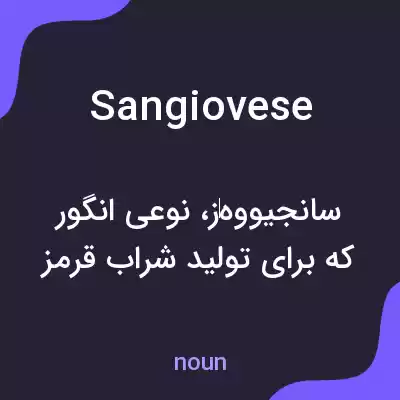 معنی sangiovese به فارسی