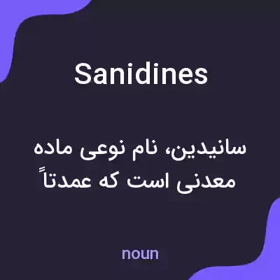 معنی sanidines به فارسی معنی sanidines به فارسی