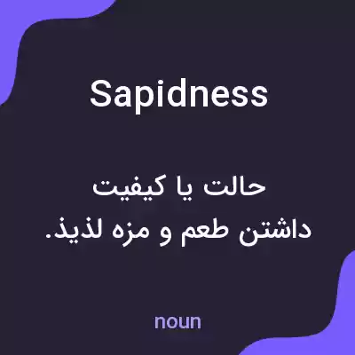 معنی sapidness به فارسی معنی sapidness به فارسی