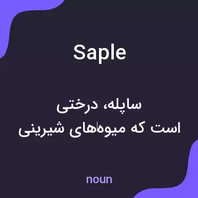 معنی saple به فارسی معنی saple به فارسی