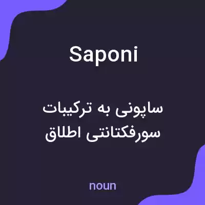 معنی saponi به فارسی معنی saponi به فارسی