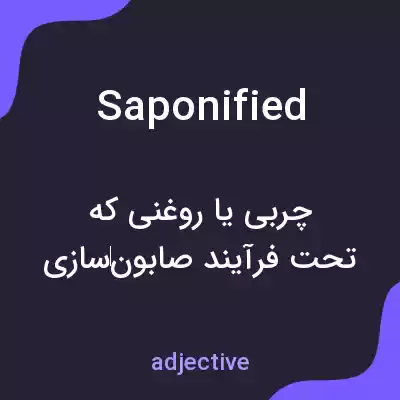 معنی saponified به فارسی معنی saponified به فارسی