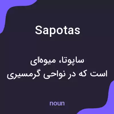 معنی sapotas به فارسی معنی sapotas به فارسی