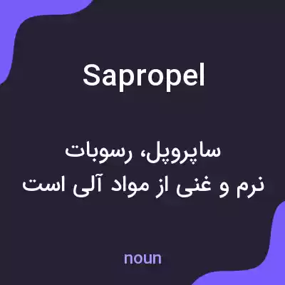 معنی sapropel به فارسی معنی sapropel به فارسی