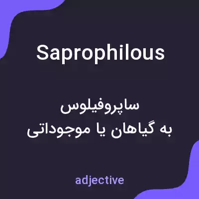 معنی saprophilous به فارسی معنی saprophilous به فارسی