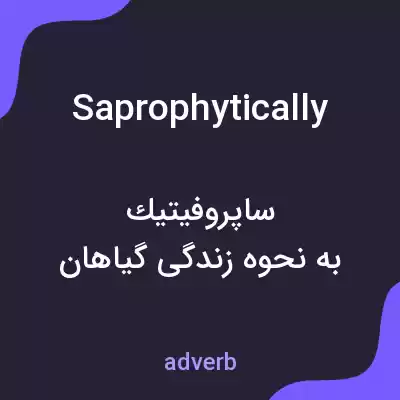 معنی saprophytically به فارسی معنی saprophytically به فارسی