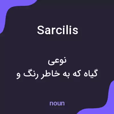 معنی sarcilis به فارسی معنی sarcilis به فارسی