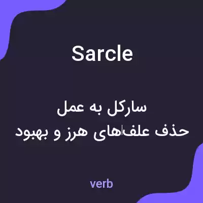 معنی sarcle به فارسی معنی sarcle به فارسی