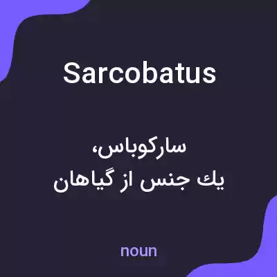 معنی sarcobatus به فارسی معنی sarcobatus به فارسی