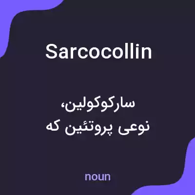 معنی sarcocollin به فارسی