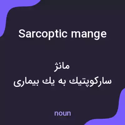 معنی sarcoptic mange به فارسی معنی sarcoptic mange به فارسی