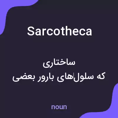 معنی sarcotheca به فارسی معنی sarcotheca به فارسی