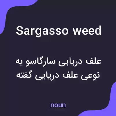 معنی sargasso weed به فارسی معنی sargasso weed به فارسی