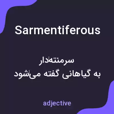 معنی sarmentiferous به فارسی معنی sarmentiferous به فارسی