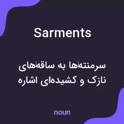 معنی sarments به فارسی معنی sarments به فارسی