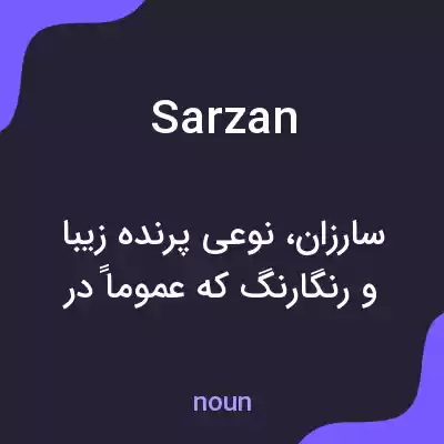 معنی sarzan به فارسی معنی sarzan به فارسی