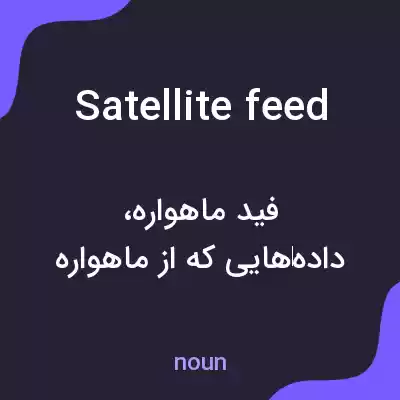 معنی satellite feed به فارسی معنی satellite feed به فارسی