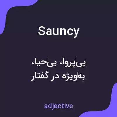 معنی sauncy به فارسی معنی sauncy به فارسی