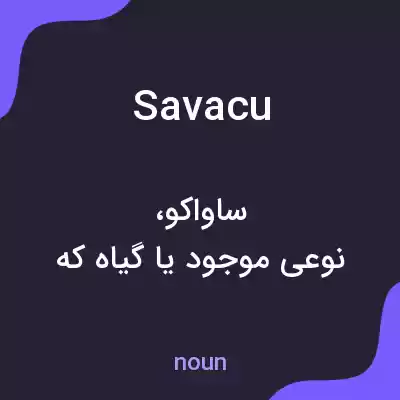 معنی savacu به فارسی معنی savacu به فارسی