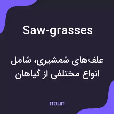 معنی saw-grasses به فارسی معنی saw-grasses به فارسی