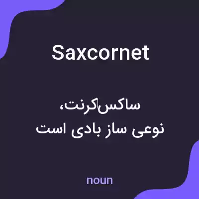 معنی saxcornet به فارسی معنی saxcornet به فارسی