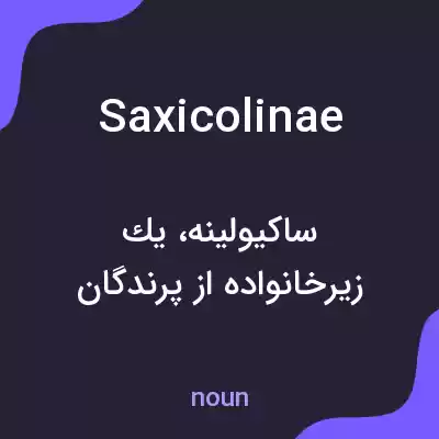 معنی saxicolinae به فارسی معنی saxicolinae به فارسی