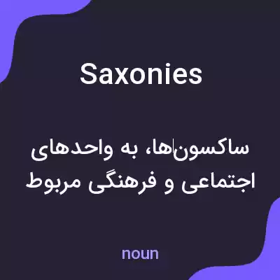 معنی saxonies به فارسی معنی saxonies به فارسی