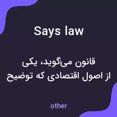 معنی says law به فارسی معنی says law به فارسی