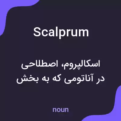 معنی scalprum به فارسی معنی scalprum به فارسی