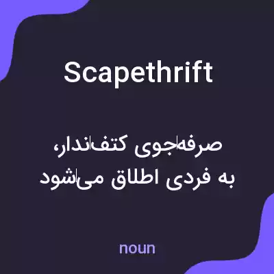معنی scapethrift به فارسی معنی scapethrift به فارسی