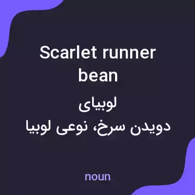معنی scarlet runner bean به فارسی معنی scarlet runner bean به فارسی