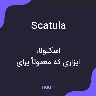 معنی scatula به فارسی معنی scatula به فارسی