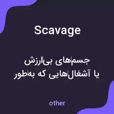 معنی scavage به فارسی معنی scavage به فارسی