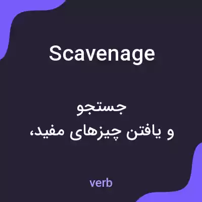 معنی scavenage به فارسی معنی scavenage به فارسی