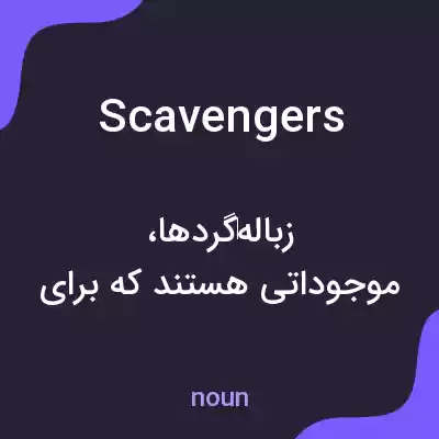 معنی scavengers به فارسی معنی scavengers به فارسی