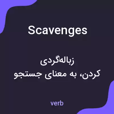 معنی scavenges به فارسی معنی scavenges به فارسی