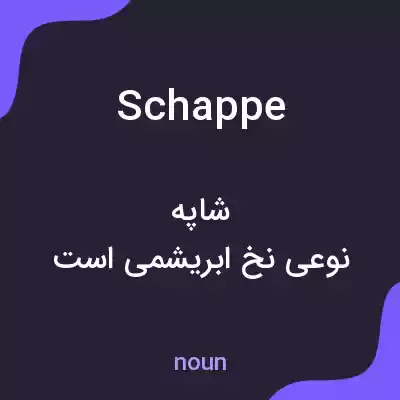 معنی schappe به فارسی معنی schappe به فارسی