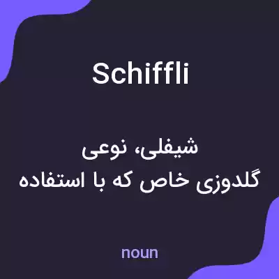 معنی schiffli به فارسی