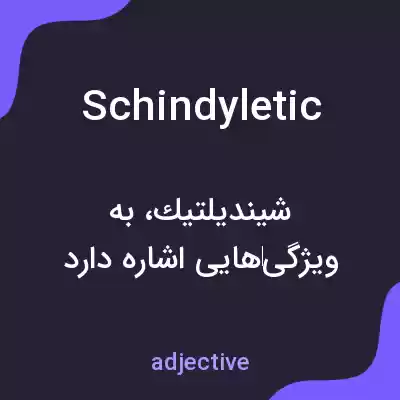 معنی schindyletic به فارسی معنی schindyletic به فارسی