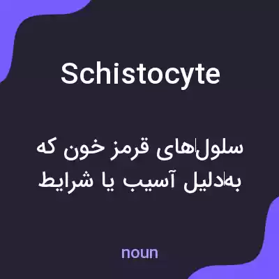معنی schistocyte به فارسی معنی schistocyte به فارسی
