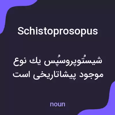 معنی schistoprosopus به فارسی معنی schistoprosopus به فارسی