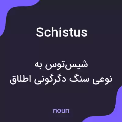 معنی schistus به فارسی معنی schistus به فارسی